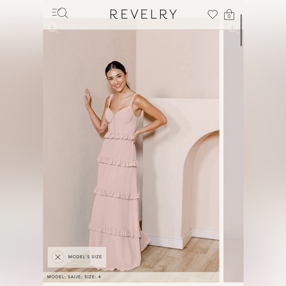 Revelry Pink Tiered Maxi Dress for Weddings